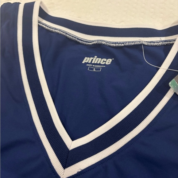 Prince Women's Fashion V-Neck Sleeveless Tennis Tank Shirt Top size Large - Picture 2 of 5